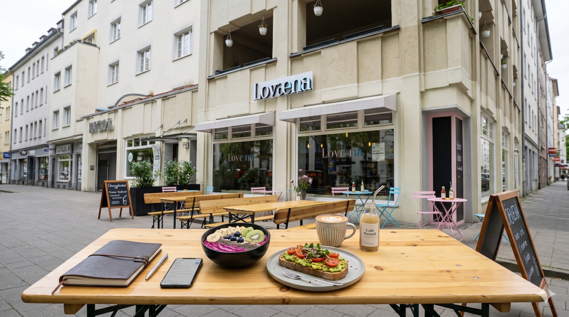 Veganes Business Breakfast Hamburg im Lovaena Café